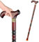 SKINCATE Bastón de madera de caoba hecho a mano para personas mayores, ligero, ergonómico, antideslizante, duradero (color: A, tamaño: 80 cm)