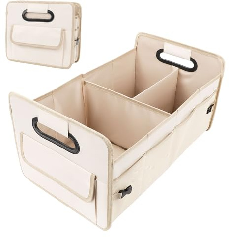 Ruaizel Organizador de maletero de coche, plegable, con múltiples compartimentos, organizador de maletero para automóvil, SUV, camión