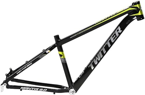 Mountain Bike Frame 15''/17''/19'' Aluminum Alloy Frame Hardtail Mtb Bicycle Frame Qr 135mm Disc Brake Xc Frame For 27.5 29 Ih Wheels Interl Routing, Black-green, 15''