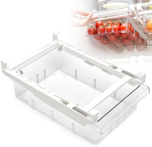 FARYODI Nevera Cajones Organizador Extraíble Nevera Caja de Almacenamiento Cajones Sistema de Organización de Almacenamiento para Congelador o Cocina - Para Verduras Fru