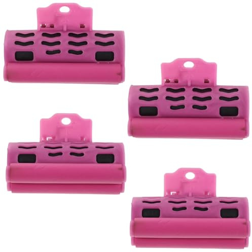 Toyvian 4 Clip Termoisolanti per Bigodini Caldi Grandi e Piccoli, Pinze per Chioma Resistenti al Calore Cambio Colore per Sicurezza, Protezione Termica Mani e Uso Professionale e