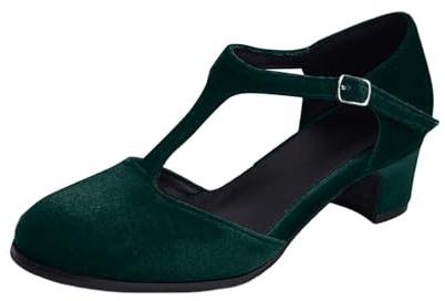 Zapatos Tradicionales de Mujer de Tacón Alto Dirndl Zapatos de Baile con Plataforma y Pies Anchos de Novia Sexy Elegantes Calzado para Noche Ocasiones de Discoteca Bodas Oficina Ceremonia, Verde, 41