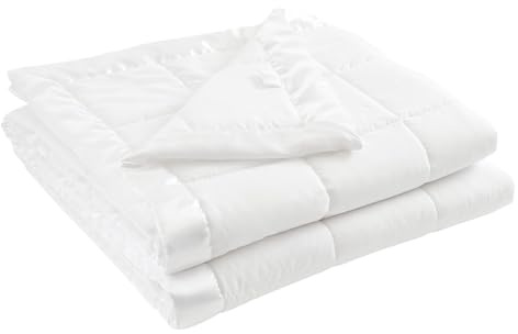 Madison Park Windom Down Alternative Blanket, Premium 3M Scotchgard Moisture Wicking Treatment, Lightweight and Soft Bed Cover For All Season, Satin Trim, White King