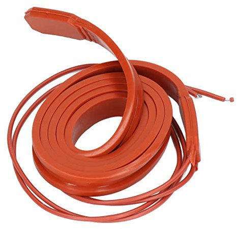 VOBOR Heizband Klimaanlage Kompressor Heizband Silikonkautschuk Heizstreifen Kühlraum Elektrische Heizband Silikon Heizband Heizband Wasserdicht 15 x 1000 mm 75 W 220 V AC