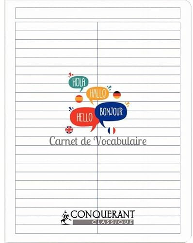 Carnet de vocabulaire 96 pages, format 17 x 22 cm CONQUERANT