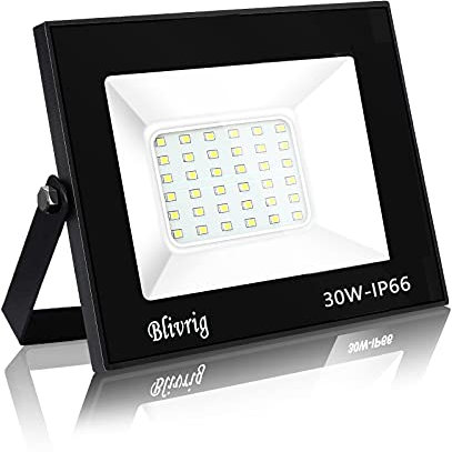 Jefedana led strahler außen 30W Superhell Außenstrahler,3000K Warmweiß IP66 Wasserdicht LED Fluter 3000LM Flutlicht led aussenstrahler [Energieklasse F]