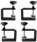 4 Piezas Abrazaderas en C, Abrazadera de Acero Inoxidable, Sargentos Carpintero, Sargentos de Apriete, Abrazadera de Montaje de Escritorio de Metal Resistente, Herramientas de Cajón Frontal