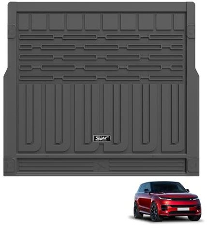 3W Boot Liner Fit for Range Rover Sport 2023 2024 2025 2026 L461, All Weather TPE Dog Friendly TPE Cargo Mats Custom Fit New Range Rover Sport, Waterproof Non-Slip Heavy Duty Trunk Mats