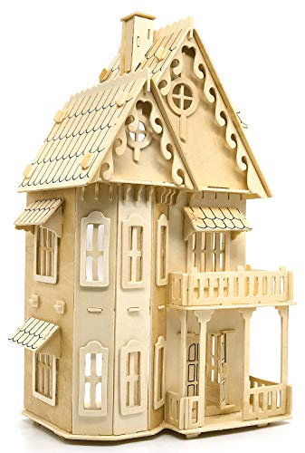 CUTEROOM Puzzle 3D Bois – Maison Gothic House, Kit Construction Modèle Bois Adultes