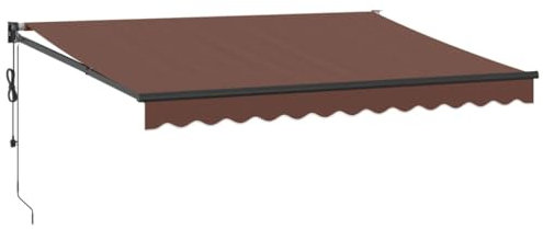 vidaXL Toldo retráctil automático marrón 350x250 cm, toldo, toldo de Patio, Dosel toldo, toldo de Puerta, Dosel retráctil, toldo de jardín