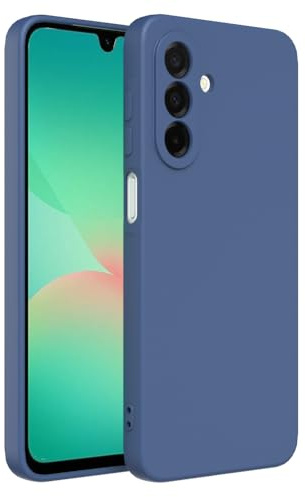 Captor Cover Samsung A26 Custodia Colorata in Silicone Liquido, Antiurto, Flessibile, Bordo Rialzato per Schermo e Fotocamera Con Microfibra Interna per Cover A26 Samsung (Blu Scuro)