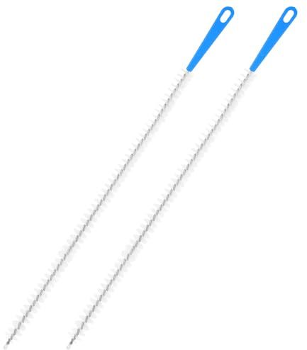 JIEYAO 2 Pack Flexible Drain Cleaning Tools, 23.6inch Bendable Long Drain Brush with Nylon Bristles Rust-Resistant Sink Unblocker Tool for Toilet Kitchen Shower Sewer Tub Hair Clogs