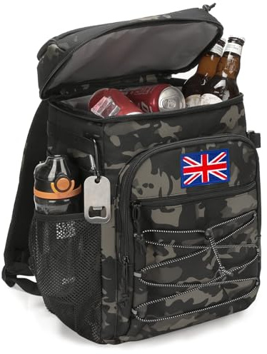 Bunnychic Zaino Tattico Termico, zaino frigo isolato 25L per campeggio | Zaino Tattico Robusto, capacità 25L, fodera isolante anti-perdite, tessuto 900D impermeabile, borsa frigo adatta al lavoro