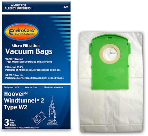 EnviroCare Replacement Micro Filtration Vacuum Bags Designed to Fit Hoover Type W2 WindTunnel 2 Uprights 3 Pack