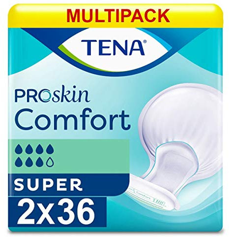 TENA Comfort Super Incontinence Pads - 2 Packs of 36