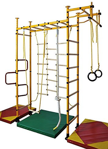 NiroSport Sprossenwand für Kinderzimmer M3 in Weiß Klettergerüst Indoor für Kinder Kletterwand Turnwand