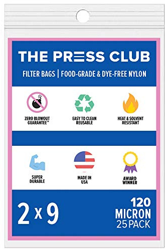 The Press Club 120 Micron 2 x 9 Premium Nylon Tea Filter Bags 25 Pack