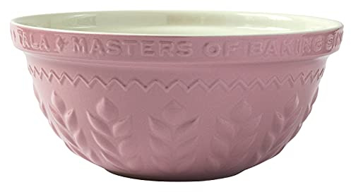 Tala 10B31388 Dusty Pink Stoneware Mixing Bowl, Embossed Corn Design, Durable, Chip-Resistant, Baking, 30cm