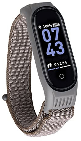 257 TWENTYFIVESEVEN FT100 Fitness Tracker Pedometro Orologio con Cardiofrequenzimetro da polso e pressione Modalità sport Notifiche iOs Android Trova Telefono, Grigio, Standard