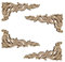 Vasemele 4 Stück Holz Geschnitzt Corner Holzornamente für Möbel Schrank Wand Ecke deko Ornamente für Möbel Holz Geschnitzte Möbel Appliques Holzschnitzerei Applique Ornamente Holz Ecke, LE0334