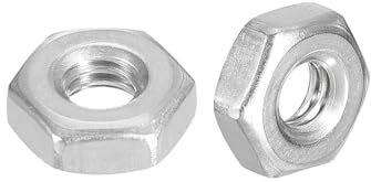 METALLIXITY Dadi Esagonali (1/4-20) 25Pz, Hardware da Dado Esagonale in Acciaio Inossidabile 304 - Macchinari di Riparazione Domestica Fai da Te, Argento