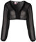 Spieth & Wensky Dirndlbluse Efeu aus Chiffon | V-Ausschnitt Langarm | Damen (DE/NL/SE/PL, Numerisch, 32, Regular, Regular, schwarz)
