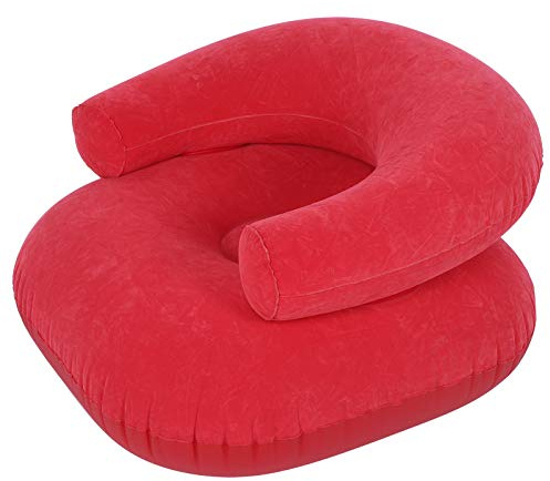 Fdit Lettino, Poltrona Lounge Gonfiabile Floccata, Poltrona con Braccioli per Soggiorno, Camera da Letto, Cortile Esterno, Giardino, Campeggio, Spiaggia