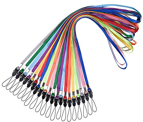 wisdompro 20 Pieces Neck Keychain, Lanyard Badge Holder for Nurse, Employee, Students, Lanyard Badge Holder for Badges, Keys, Cell Phone