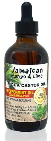 Jamaican Mango & Lime Black Castor Oil - Peppermint, 118 ml (Pack of 1)