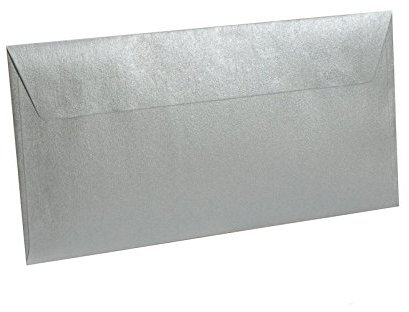 Paper24 25 Din Lang Briefumschläge (100g) Farbe : Silber Länge 22 x 11 cm 220 x 110 mm, mit Haftstreifen