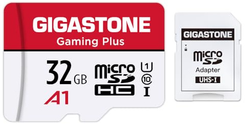 Gigastone 32GB Micro SD Card, Camera Plus 90MB/s, Full HD Video, U1 C10 Class 10 Micro SDHC UHS-I Memory Card, with MicroSD to SD Adapter