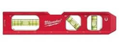 Milwaukee 7 in. Aluminum Magnetic Compact Torpedo Level 3 vial