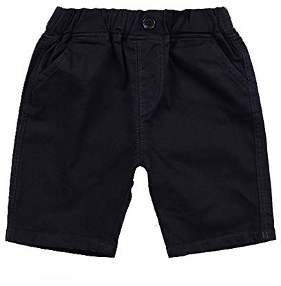 Ding-dong Bébé Enfant Garçon Eté Coton Shorts（Bleu foncé,5Ans）