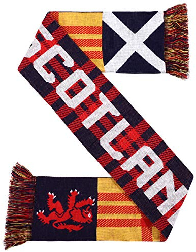 Scotland Soccer Knit Scarf (Blue/Yellow)