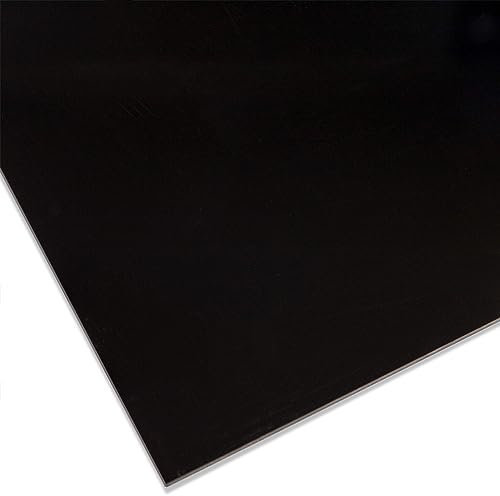 PLEXIGLAS® GS schwarz 8 mm, vielfältig nutzbares und bruchfestes Marken Acrylglas für Lichtobjekte etc., 8 mm dicke PLEXIGLAS® GS Platte in 12 x 25 cm, schwarz opak (9H01)