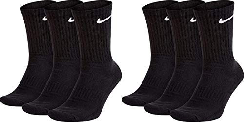 Nike Unisex Trainingssocken Everyday Cushioned Crew Socks SX7664 6 Paar, Größe:46-50, Artikel:-010 black