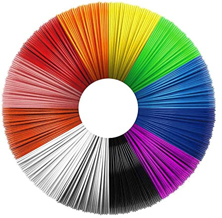 Filapen® 3D Stift PCL Filamente 1.75 mm | 100 meter Packung | 15 unterschiedliche Farben | Biologisch abbaubar | Geruchsneutral | 3D-Pen PCL-Filament für Niedrigtemperaturstift