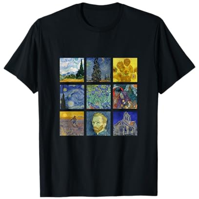 Vincent van Gogh Tableaux célèbres Tournesols Nuit étoilée T-Shirt