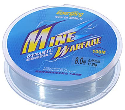 Rnitle 100m Transparent Nylon Monofilament Fishing Line - 0.45mm Diameter