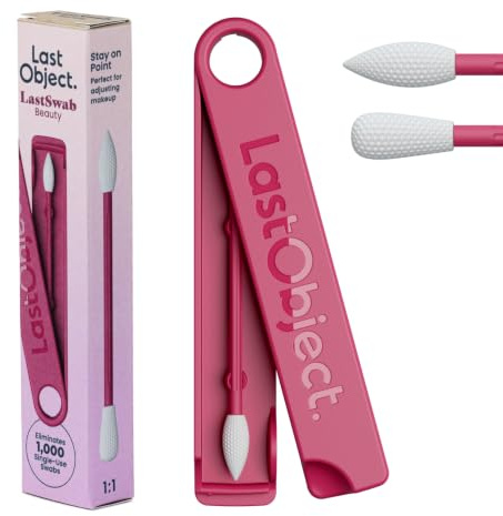 LastSwab® Reusable Silicone Make-Up Cotton Buds - Precision Buds for Eyeliner, Mascara & Touch-Ups - Washable, Vegan, Zero Waste Alternative to Single-Use - Red