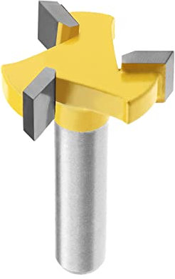 Fraise à Queue de 8 mm Fraise Affleurante Diamètre de Coupe de 24mm Mèche pour Bois Massif MDF Matériaux Laminés Panneau de Particules Contreplaqué Compact Acrylique