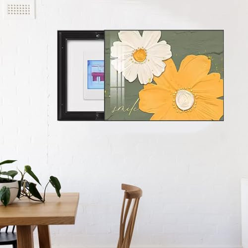 YXXSDP Electric Box Covers for Wall, Indoor Waterproof Electrical Distribution Box Decorative Box, Hanging Pictures Decorative Lid, Restaurant Home Use (Color : Style4, Size : 55x45cm/21.7x17.7inch)