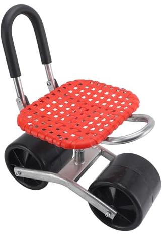 Zerodis Carrello da Giardino Sedile da Lavoro con Ruote, Sgabello da Giardinaggio per Piantare, Sedile Girevole, Monopattino con Vassoio per Attrezzi Utili, da Usare per Patio, Cortile e