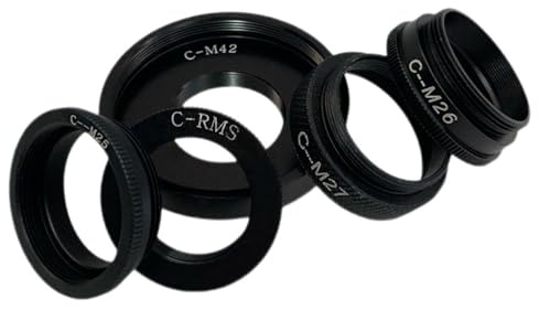Microscope Objective Lens Adaptor Ring Microscope Adapter C Mount 25.4mm to RMS Thread M27 Interface Ring Adapter 1pc(C to M27)