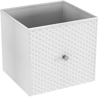 URBNLIVING Set of 1/4/6 Foldable 27cm Woven Fabric Storage Cube Box Drawer Insert Basket with Handle - Multi Colourful Collapsible Toy Arts & Crafts Bins, Durable and Lightweight for Home Office