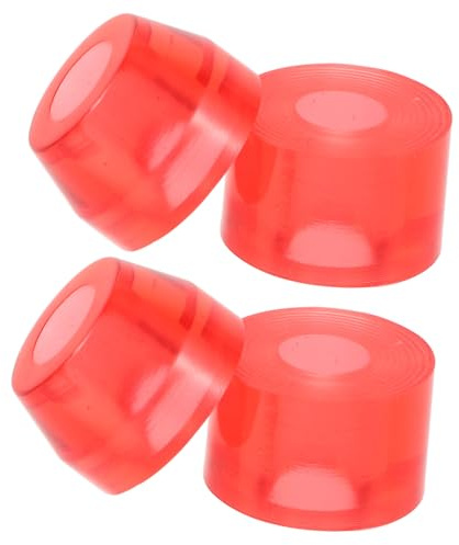 KITANDOVE 4pcs Shock Absorbing Pu Bushings for Skateboard Trucks High Elasticity Longboard Accessories 2 Large and 2 Small Red Cushions for Enhanced Performance