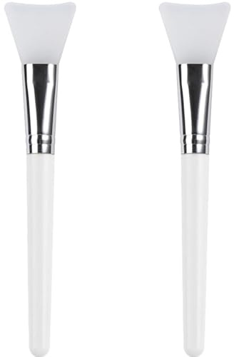 2 PCS Face Mask Brush, Hairless Silicone Cosmetic Scrapers, Facial Mud Mask ​Applicator Brush for Applying Facial Mask, Eye Mask, Serum