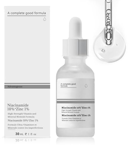Allony Serum Niacinamide, Niacinamide 10% + Zinc 1%, Serum Visage Anti Imperfection, Réduit Pores Dilatés Visage, Réduit le Teint Terne pour Tous Types de Peau, 30ml