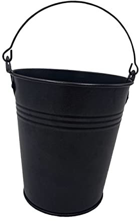 UKCOCO Secchio per Grasso da Barbecue in Ferro Contenitore per Olio da Grande capacità Maniglie Portatili Pratico e Durevole