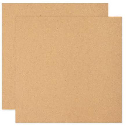 sourcing map Tablero de madera MDF para manualidades, tablero de fibra de densidad media de 2 mm de grosor, madera sin terminar para proyectos de bricolaje, clases de arte, carpintería, pintura (8 x 8